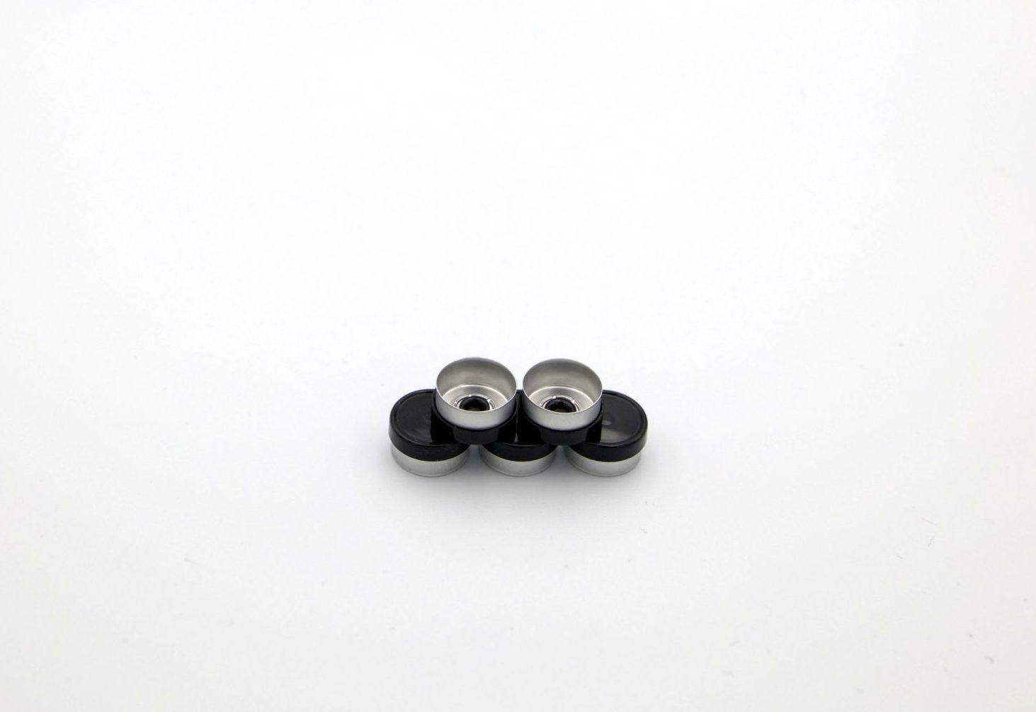 13MM Flip Top Seals Black/Silver, 1000-Pack
