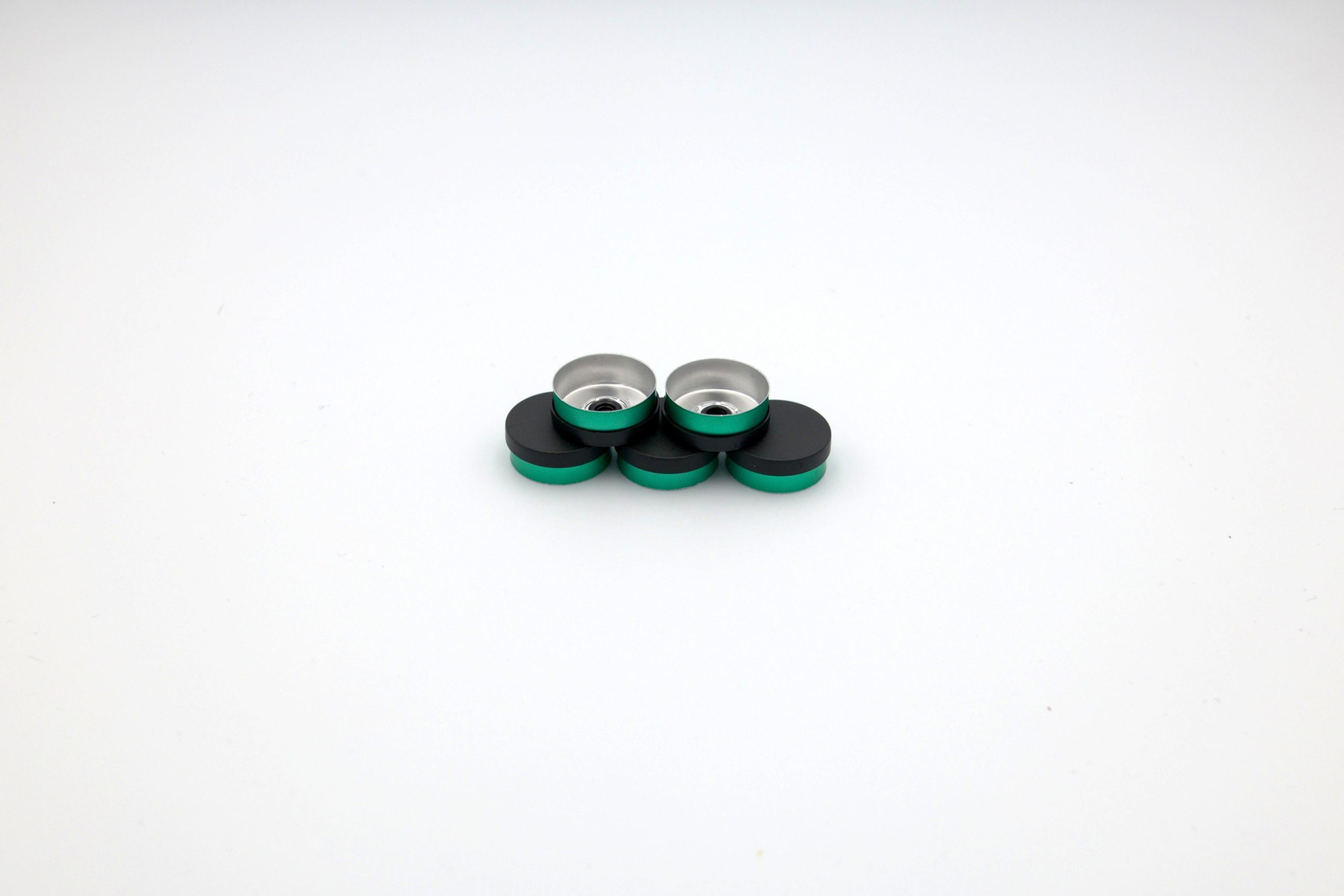 20MM Flip Top Seals Black/Green, 1000-Pack